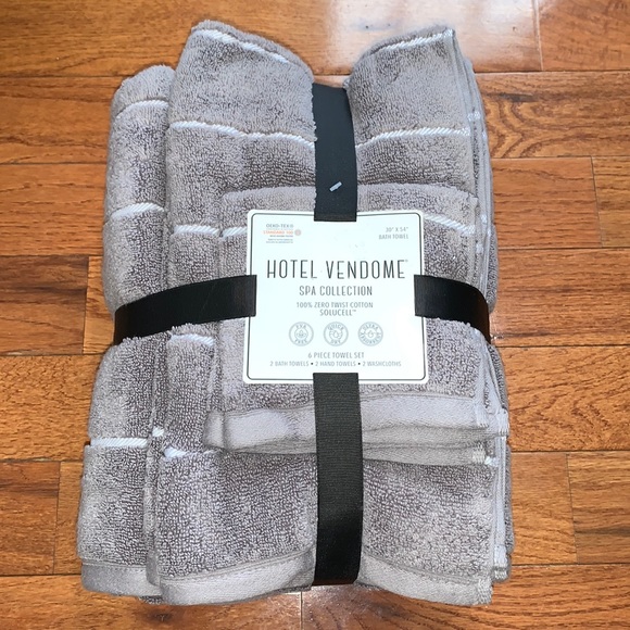 Hotel Vendome Spa Collection 100% Cotton 6-Piece Towel Set - Picture 2 of 10